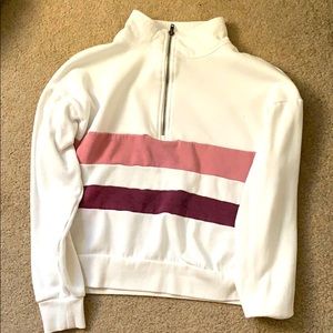 cropped zip up sweatshirt